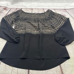 UEC Marciano black & tank off the shoulder blouse XS